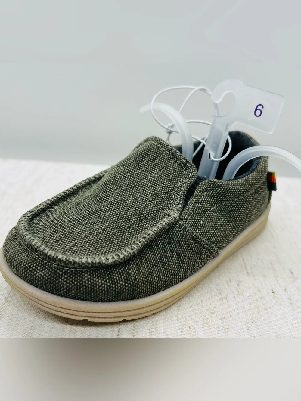New Cat & Jack BOYS SLIP ON Loafer Size 6 SINGLE LEFT ONLY Amputee olive green